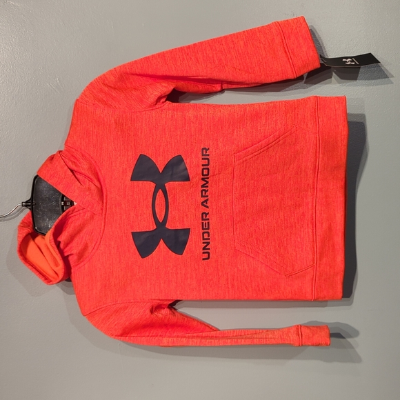 Under Armour orange hoodie and black joggers size 5
